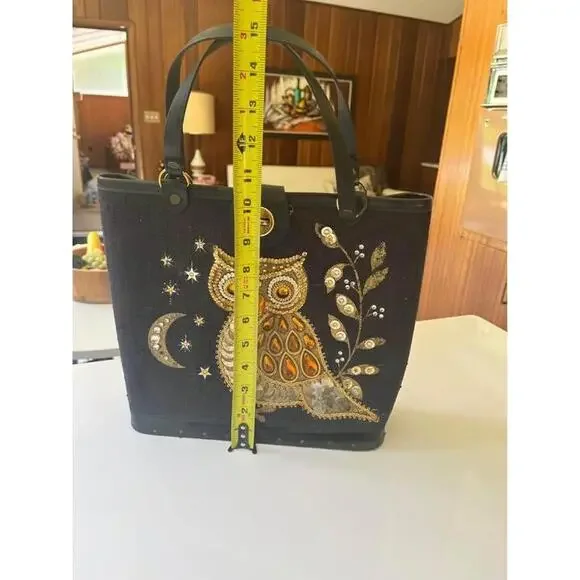 1970s Vintage Owl Enid Collins Beaded Purse - Picture 7 of 8